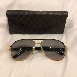 GUCCI Aviator Sunglasses with Case